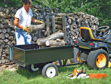 Carro volcador de descarga para minitractor